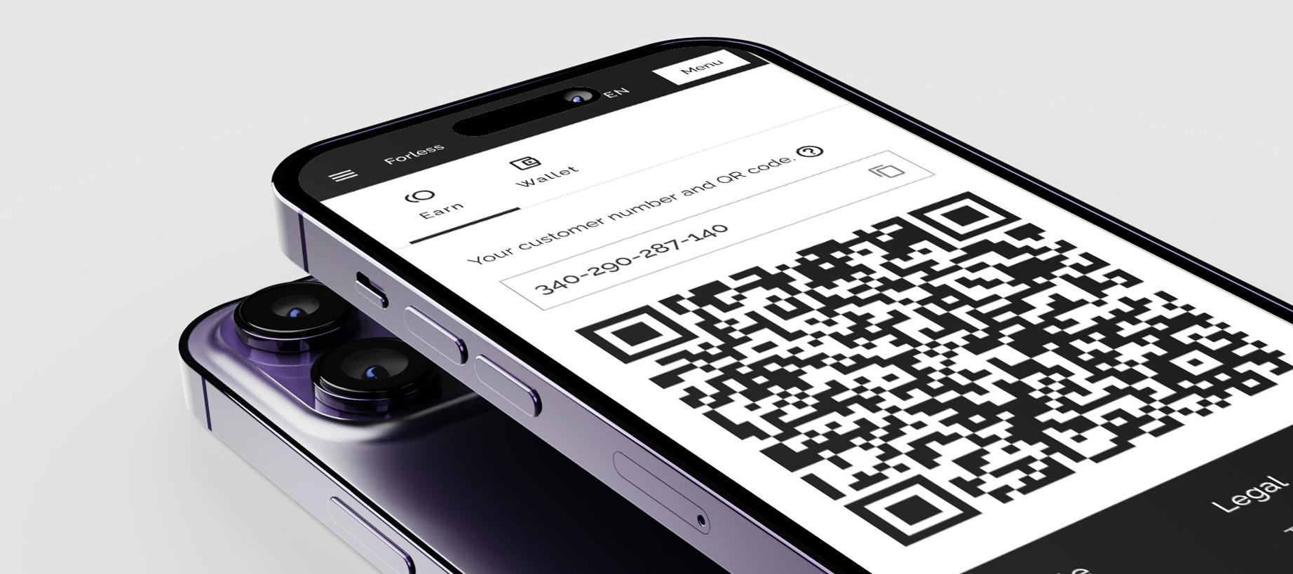 QR code in Forless app