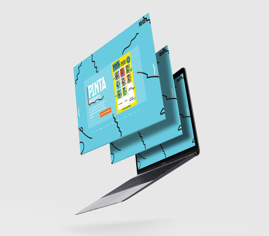 PINTA website desktop view