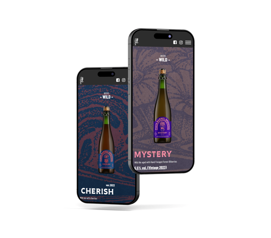 PINTA Barrel Brewing product page mobile view
