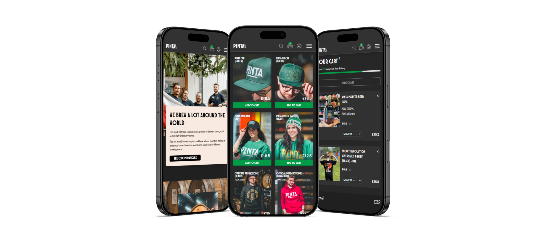 Online store - view on mobile devices