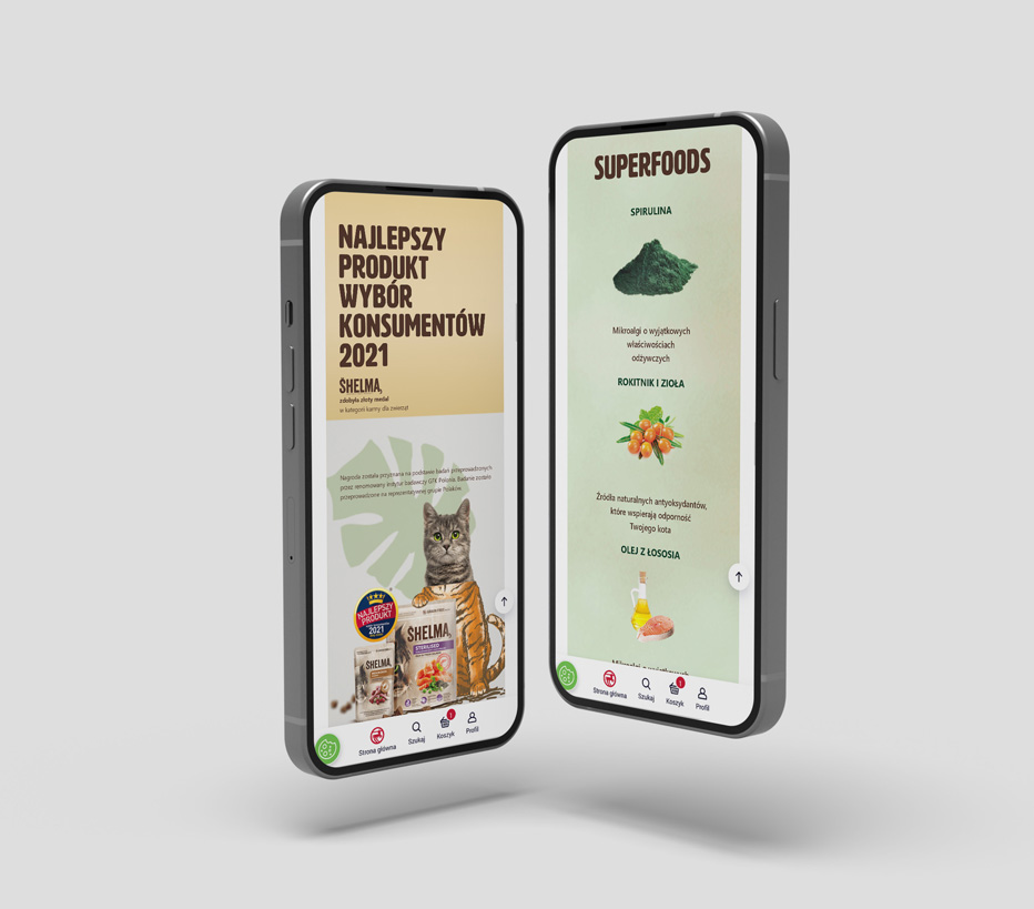 Shelma landing page mobile view